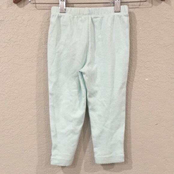Carter’s Toddler Baby Girl Sz 24M Leggings Blue Aqua Pants Striped 100% Cotton - Picture 2 of 9